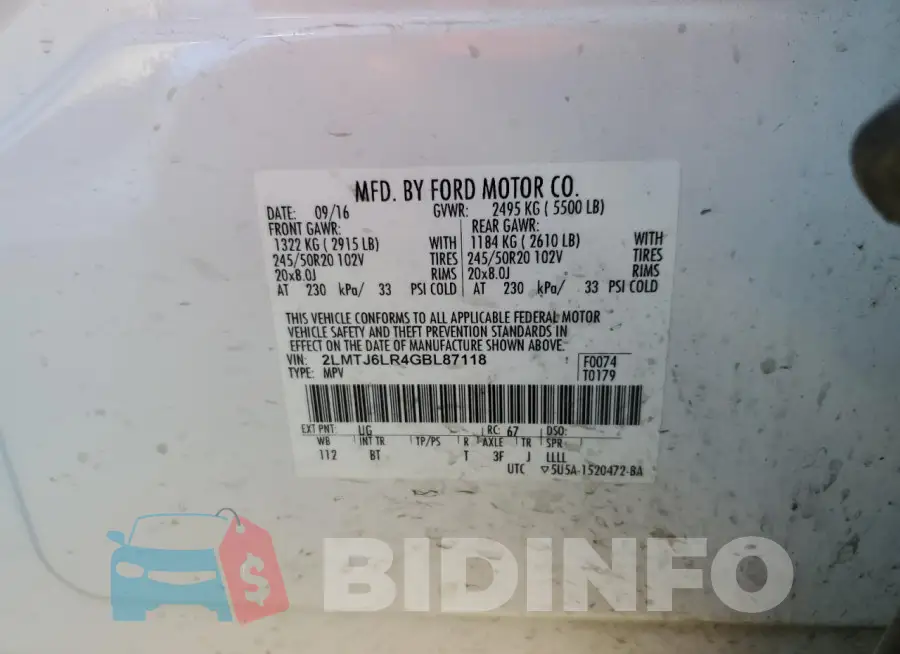 2LMTJ6LR4GBL87118 Photo# 13
