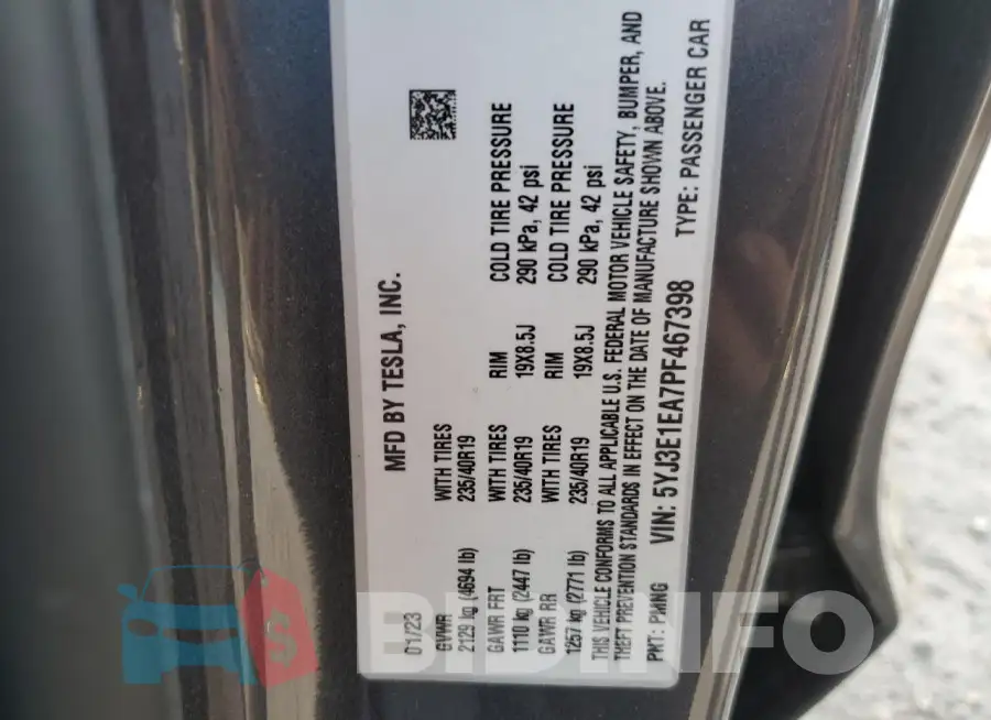 5YJ3E1EA7PF467398 Photo# 12