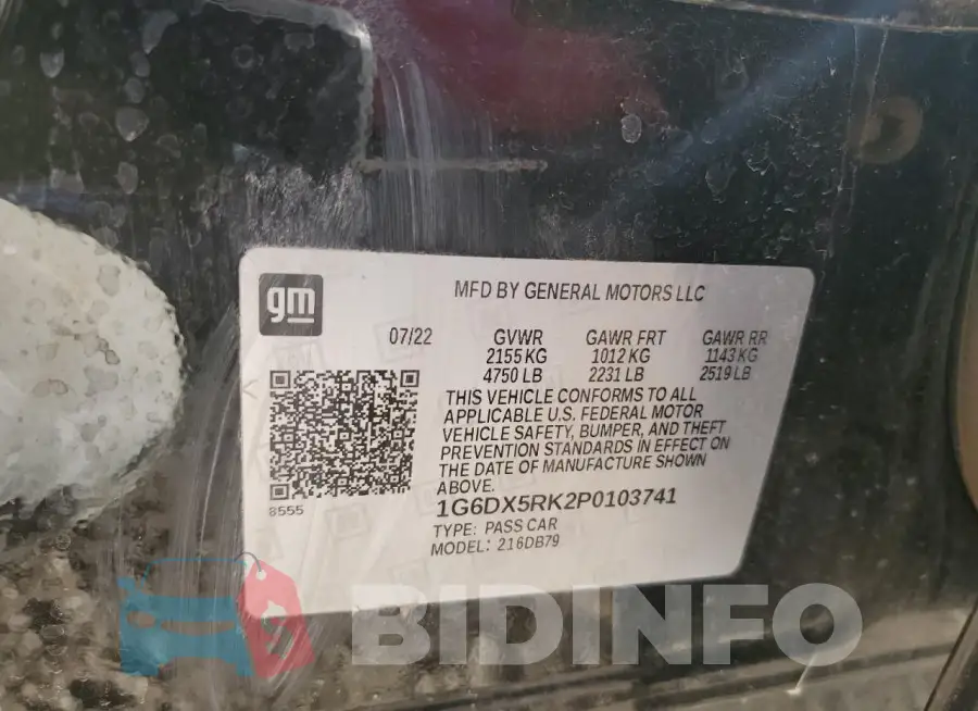 1G6DX5RK2P0103741 Photo# 13