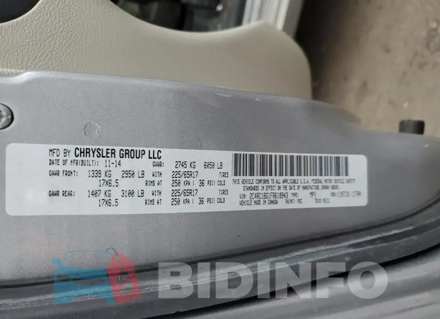 2C4RC1BG1FR618943 Photo# 13