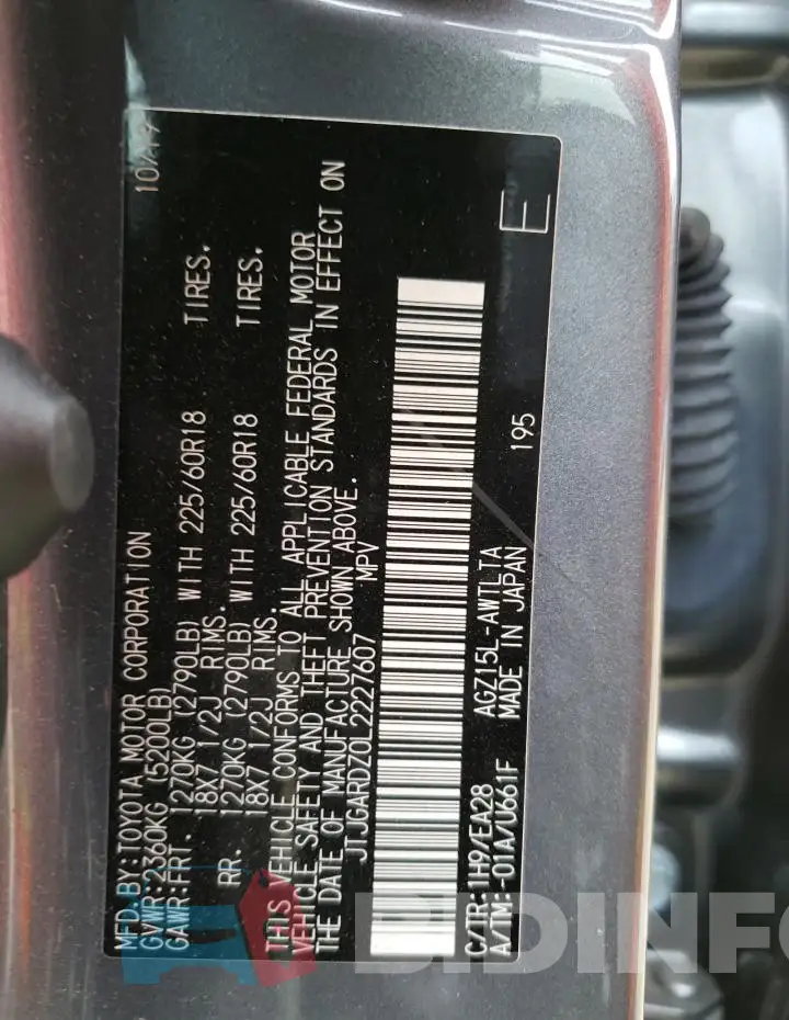 JTJGARDZ0L2227607 Photo# 14