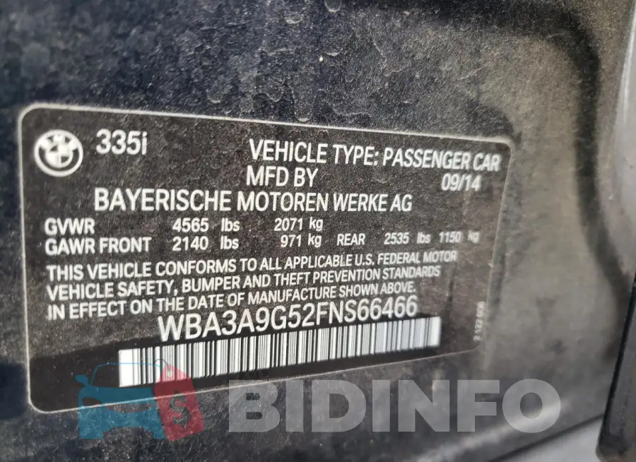 WBA3A9G52FNS66466 Photo# 12