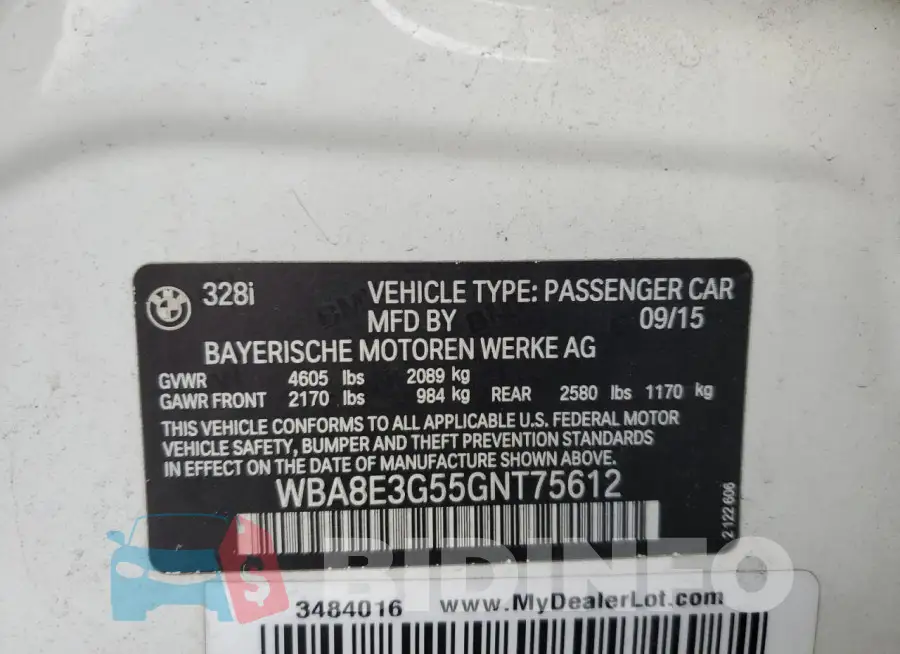 WBA8E3G55GNT75612 Photo# 12