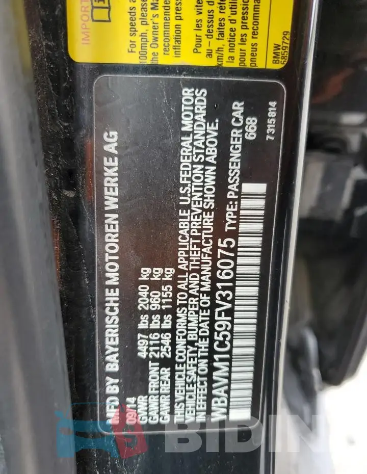 WBAVM1C59FV316075 Photo# 12