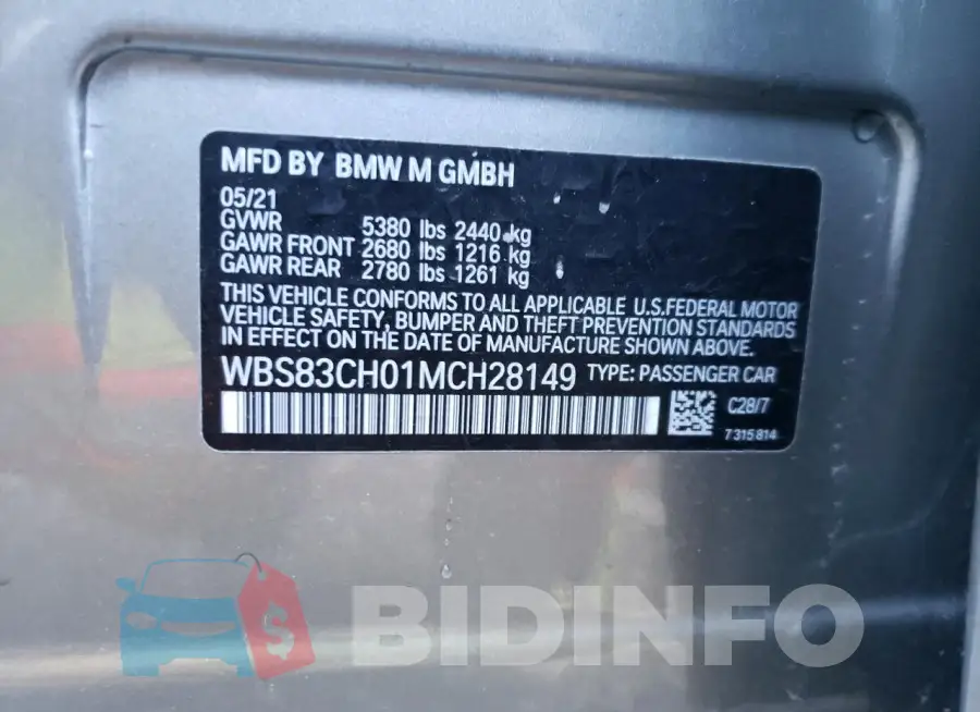 WBS83CH01MCH28149 Photo# 12