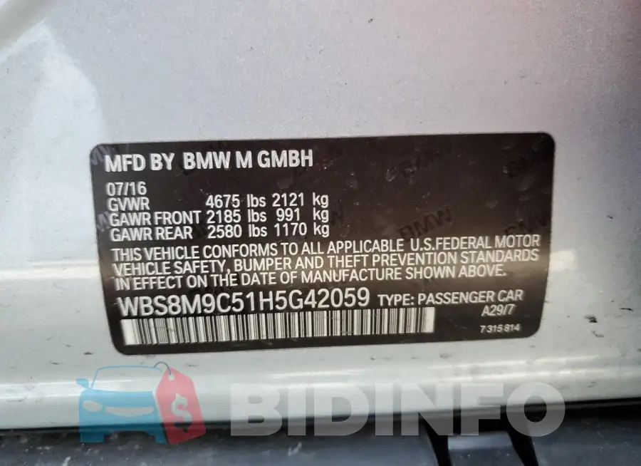 WBS8M9C51H5G42059 Photo# 12