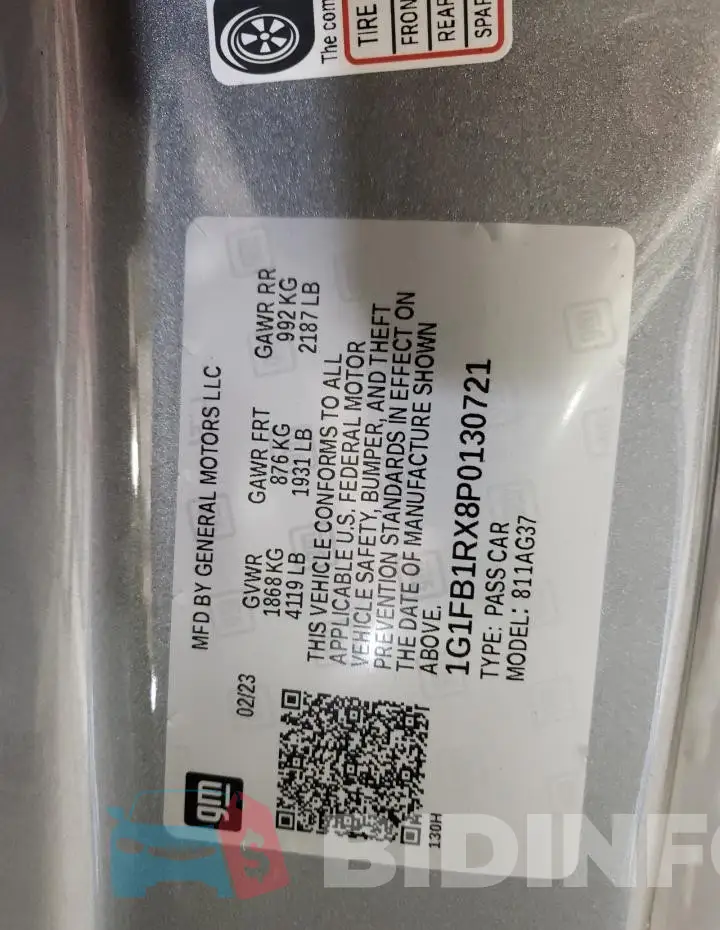 1G1FB1RX8P0130721 Photo# 12