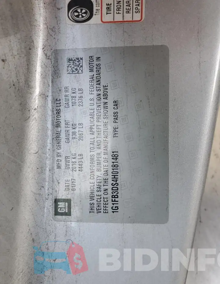 1G1FB3DS4H0181481 Photo# 12
