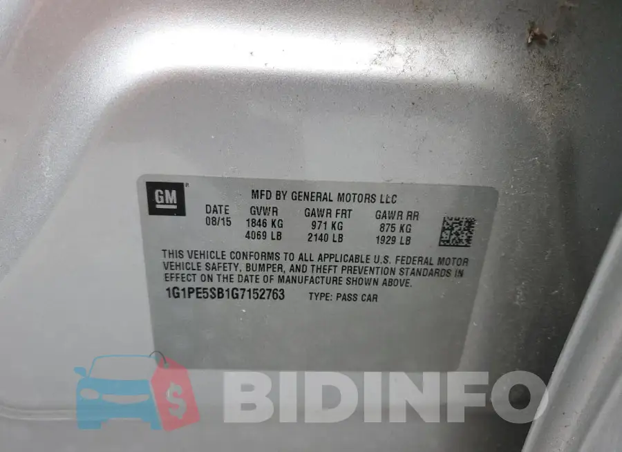1G1PE5SB1G7152763 Photo# 12