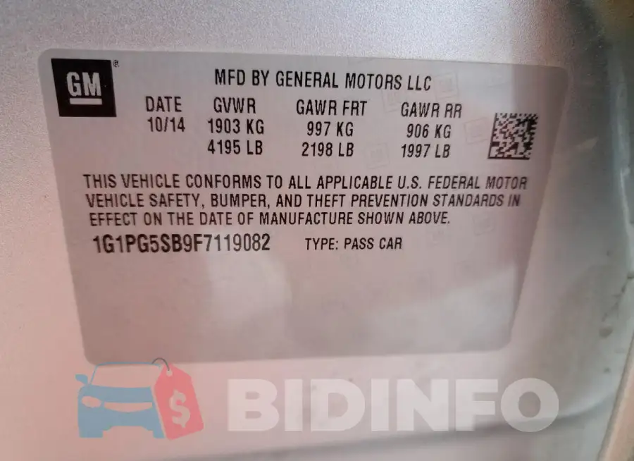 1G1PG5SB9F7119082 Photo# 12