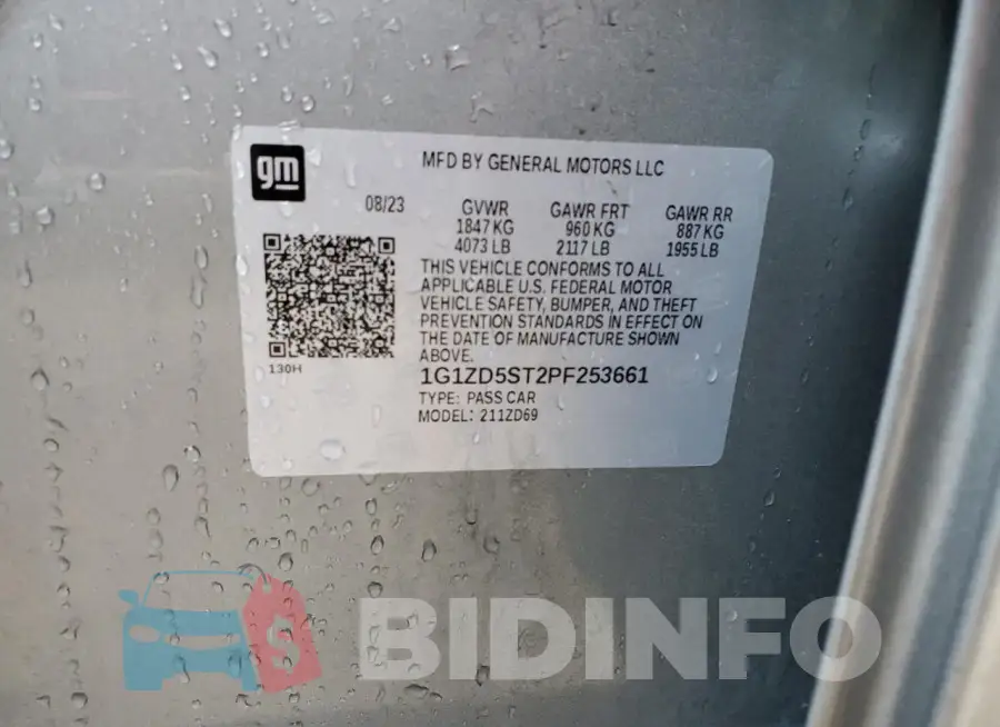1G1ZD5ST2PF253661 Photo# 12