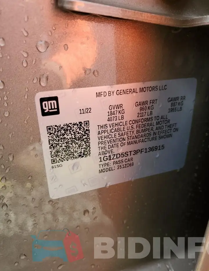 1G1ZD5ST3PF136915 Photo# 12