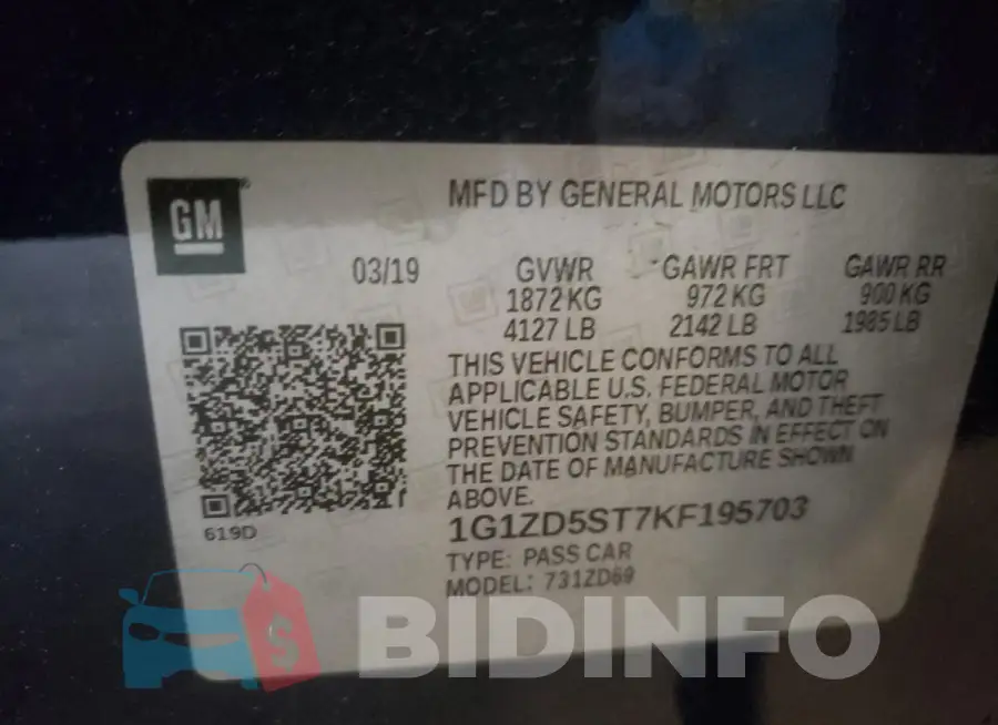 1G1ZD5ST7KF195703 Photo# 13