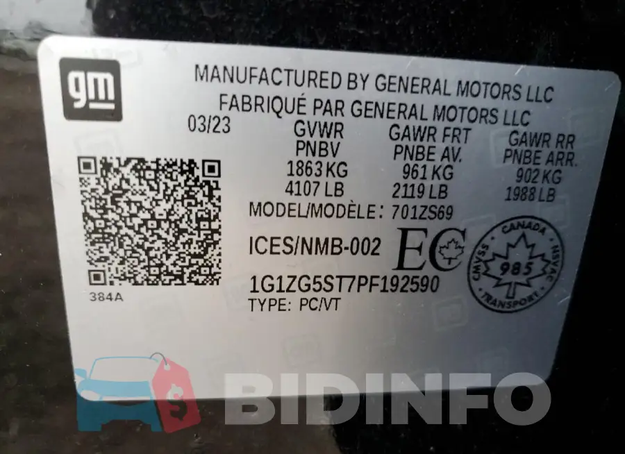 1G1ZG5ST7PF192590 Photo# 12