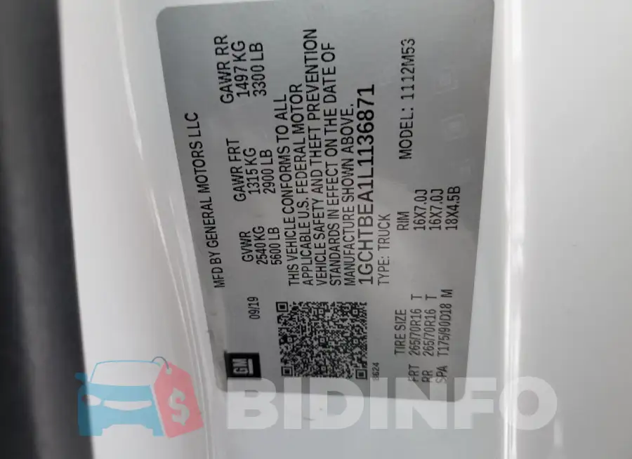 1GCHTBEA1L1136871 Photo# 12