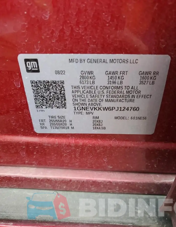 1GNEVKKW6PJ124760 Photo# 14
