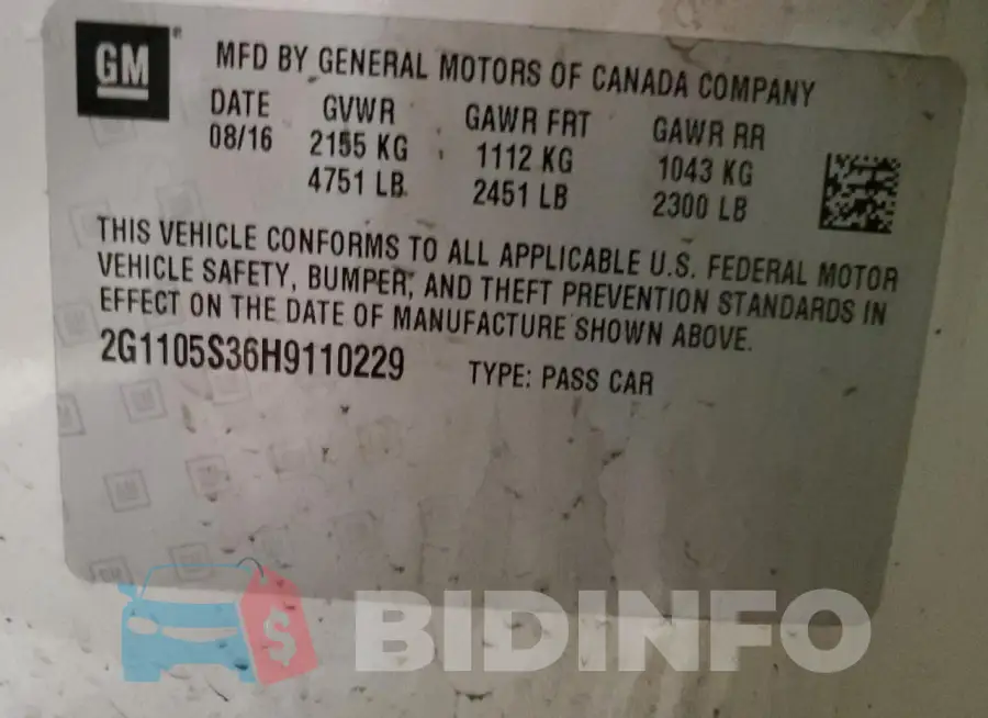 2G1105S36H9110229 Photo# 12