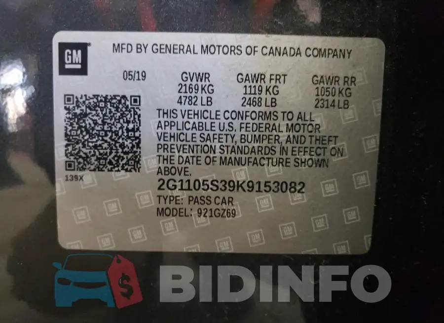 2G1105S39K9153082 Photo# 12