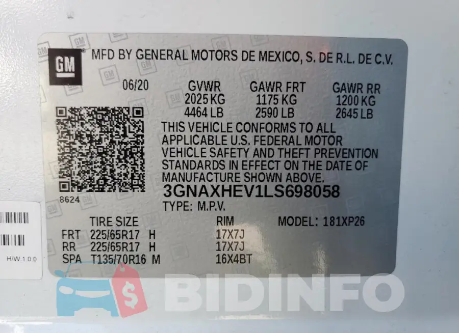3GNAXHEV1LS698058 Photo# 12
