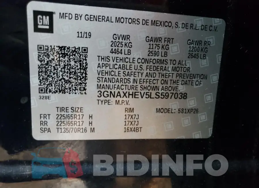 3GNAXHEV5LS597038 Photo# 13