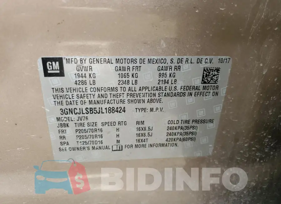 3GNCJLSB5JL188424 Photo# 12