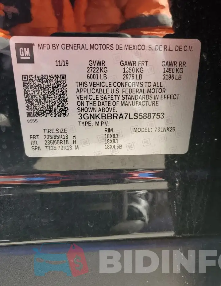 3GNKBBRA7LS588753 Photo# 12
