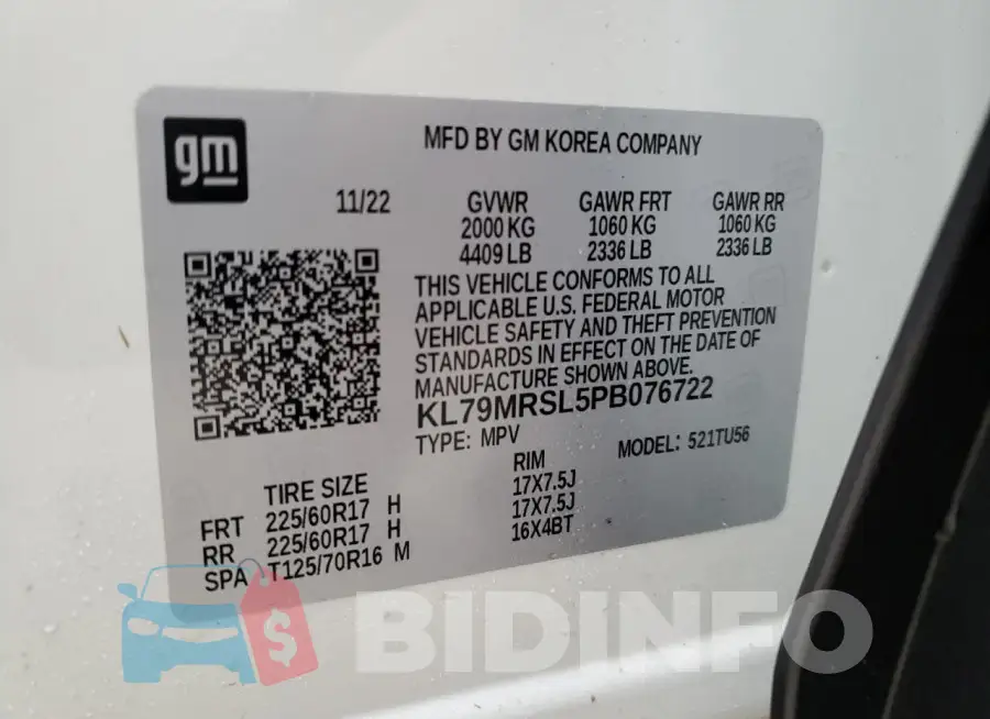 KL79MRSL5PB076722 Photo# 12
