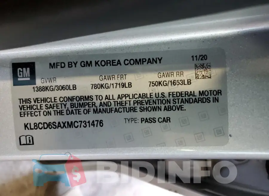 KL8CD6SAXMC731476 Photo# 12