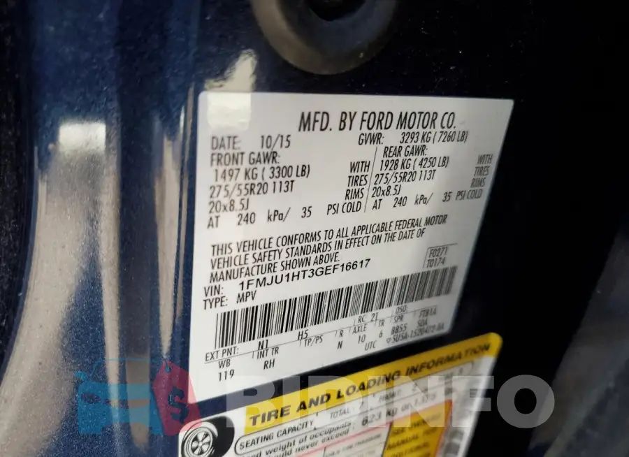 1FMJU1HT3GEF16617 Photo# 13
