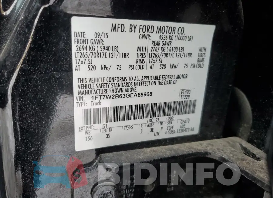 1FT7W2B63GEA88968 Photo# 12