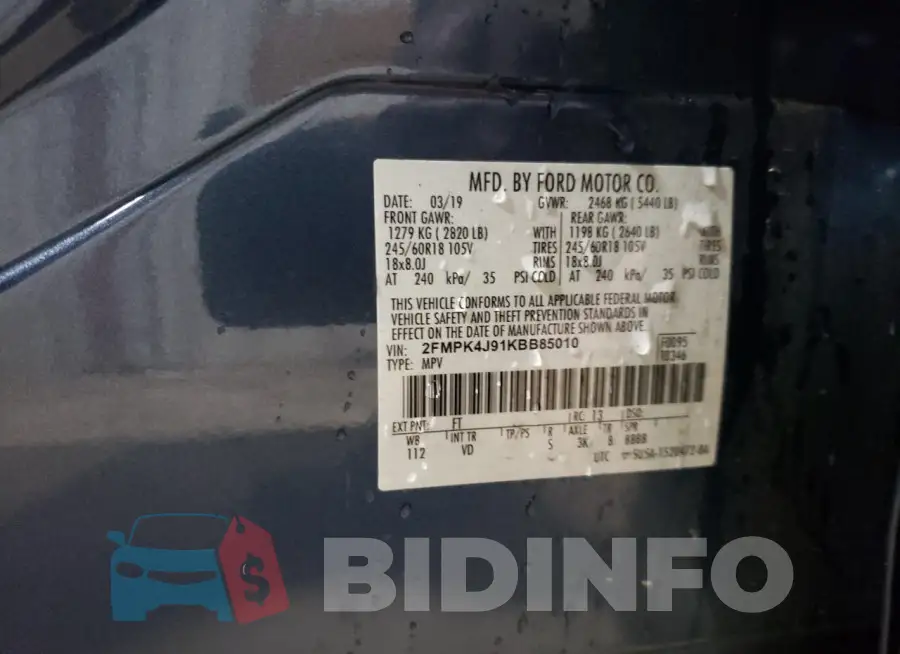 2FMPK4J91KBB85010 Photo# 13