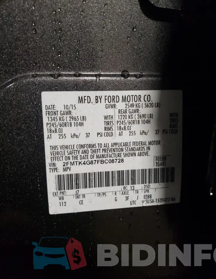 2FMTK4G87FBC08728 Photo# 13