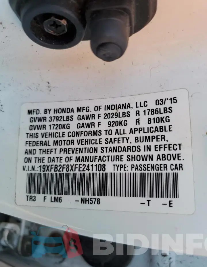 19XFB2F8XFE241108 Photo# 12