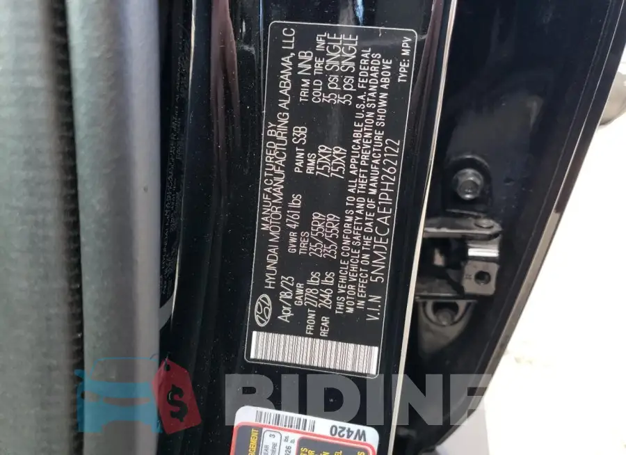 5NMJECAE1PH262122 Photo# 14