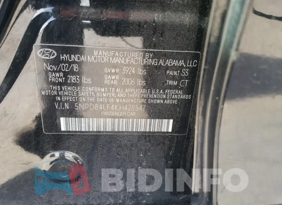 5NPD84LF4KH428547 Photo# 12