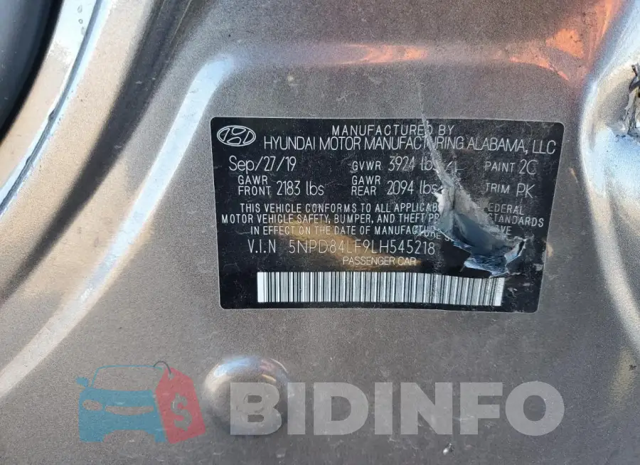 5NPD84LF9LH545218 Photo# 13