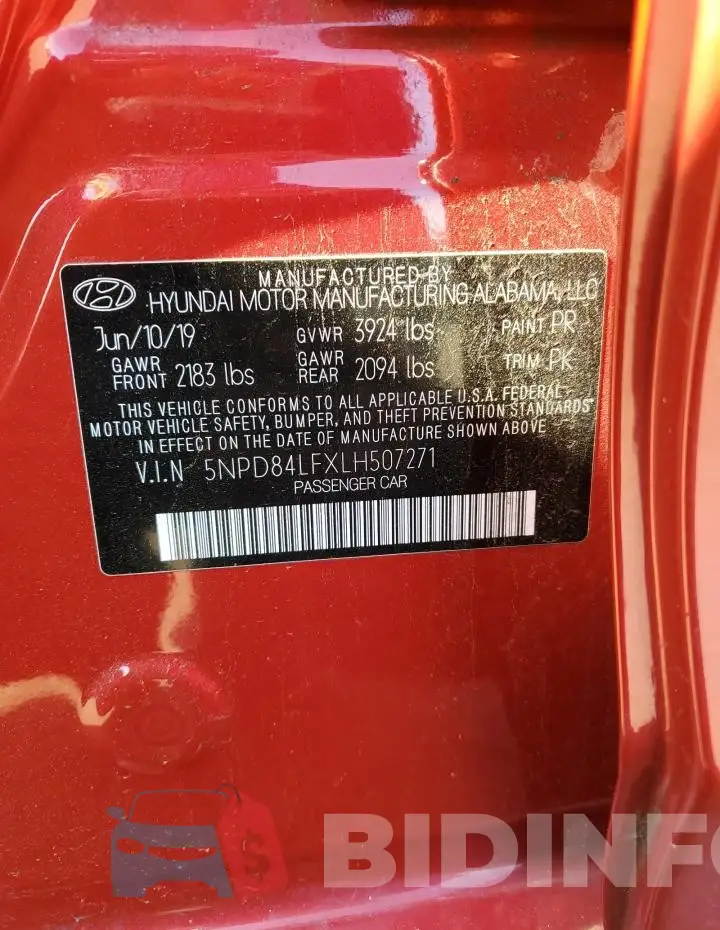 5NPD84LFXLH507271 Photo# 12