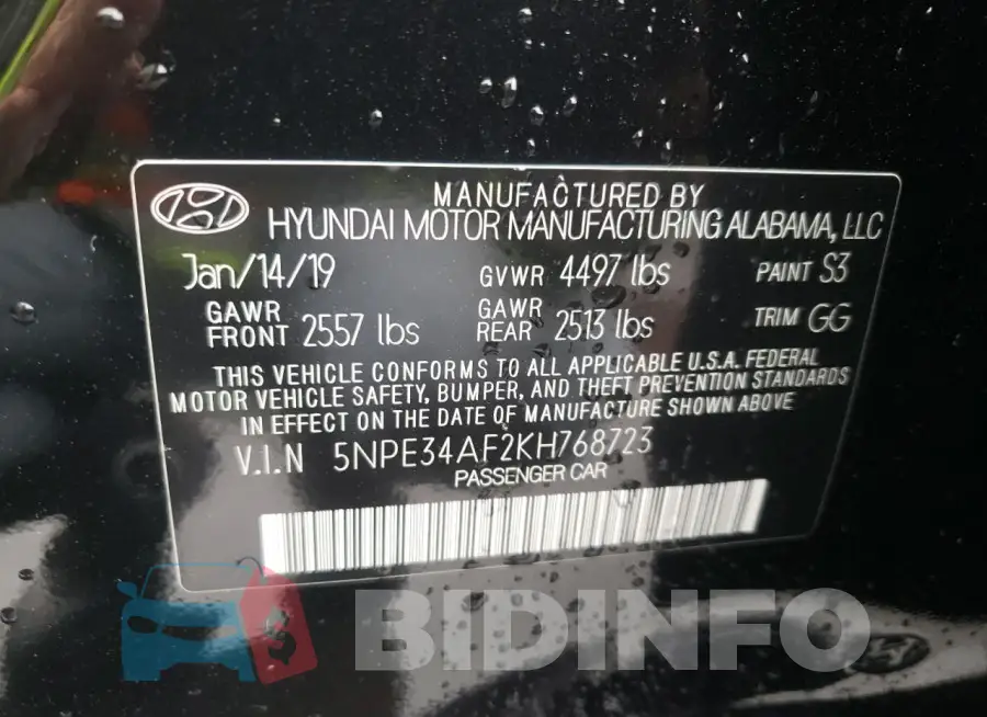 5NPE34AF2KH768723 Photo# 12