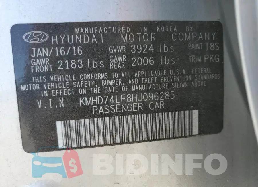 KMHD74LF8HU096285 Photo# 12