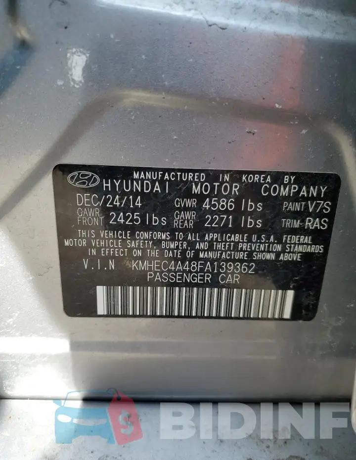 KMHEC4A48FA139362 Photo# 12