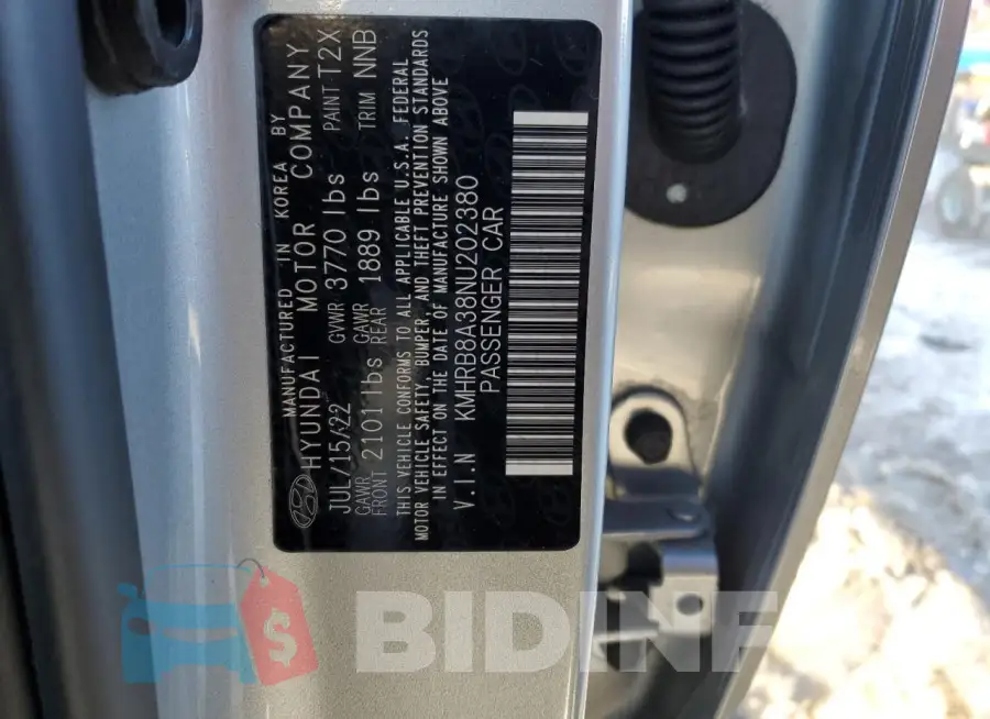 KMHRB8A38NU202380 Photo# 13
