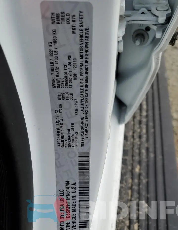 1C6SRFHT1PN514704 Photo# 12