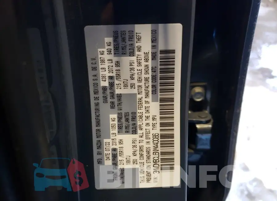 3MVDMBCL6NM440086 Photo# 13