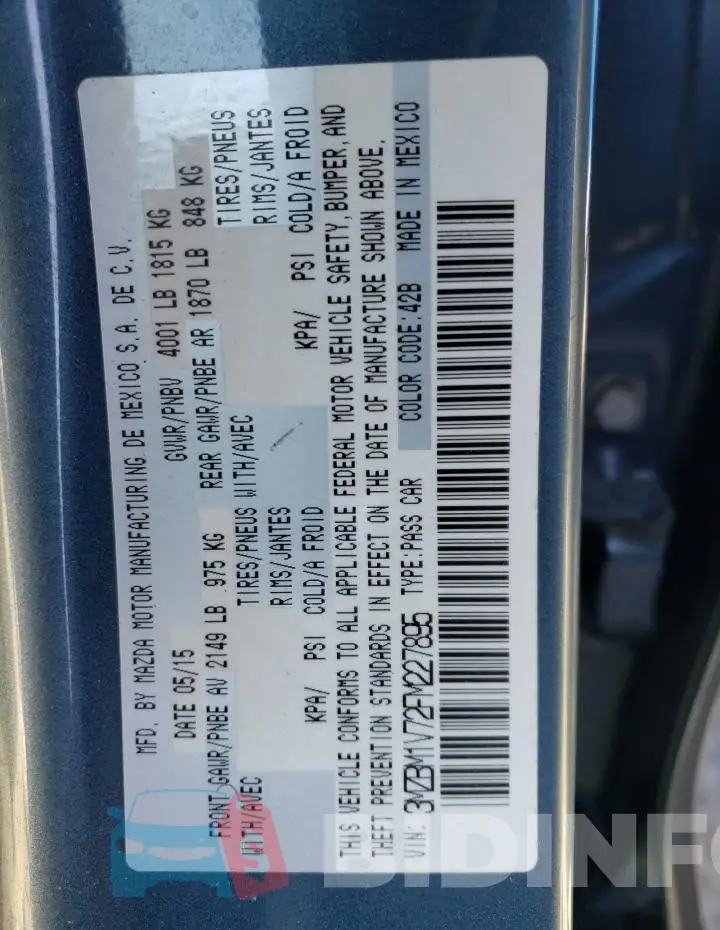 3MZBM1V72FM227895 Photo# 12