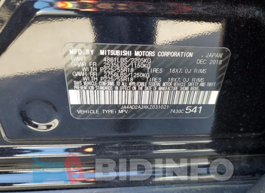 JA4AD2A3XKZ031021 Photo# 13