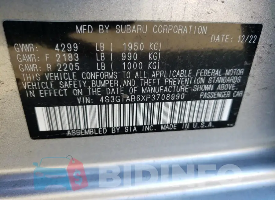 4S3GTAB6XP3708990 Photo# 13