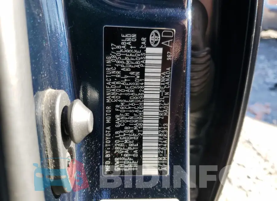 2T1BURHE6HC962841 Photo# 12