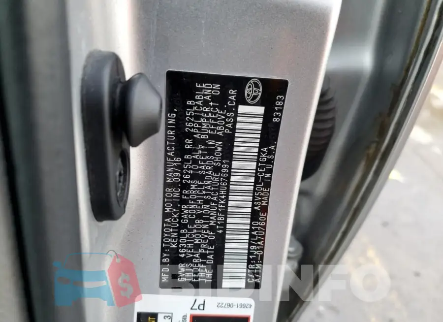 4T1BF1FK4HU676991 Photo# 12