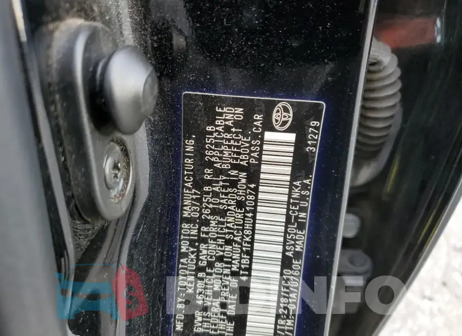 4T1BF1FK8HU410874 Photo# 13
