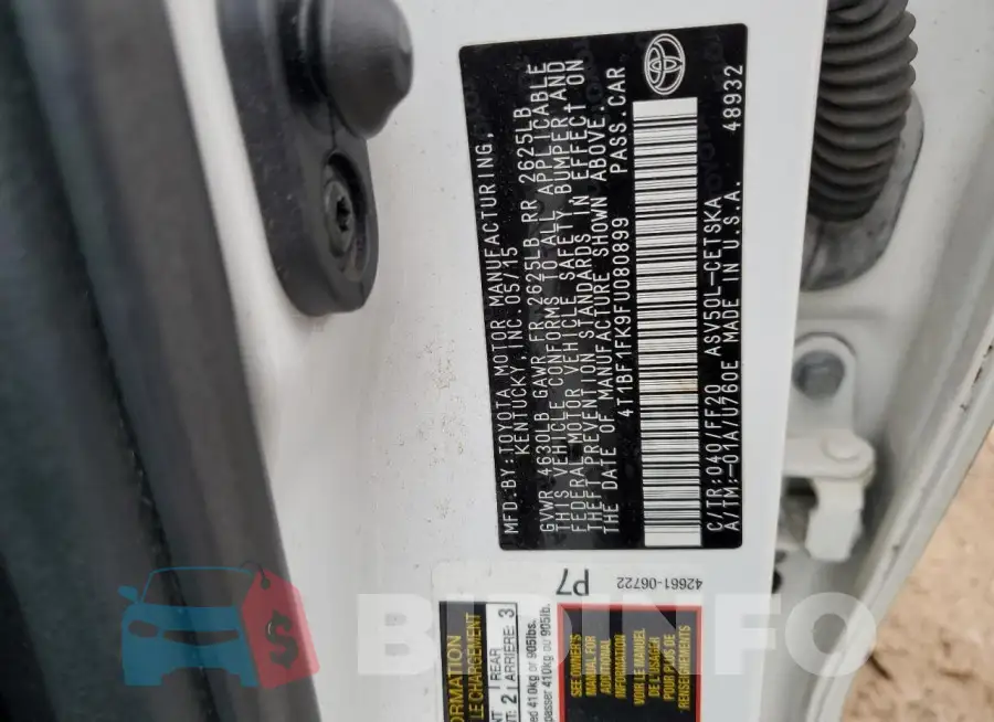 4T1BF1FK9FU080899 Photo# 12